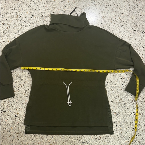NWT Varley DoubleSoft olive green drawstring waist Freya sweatshirt Large L - Picture 4 of 8